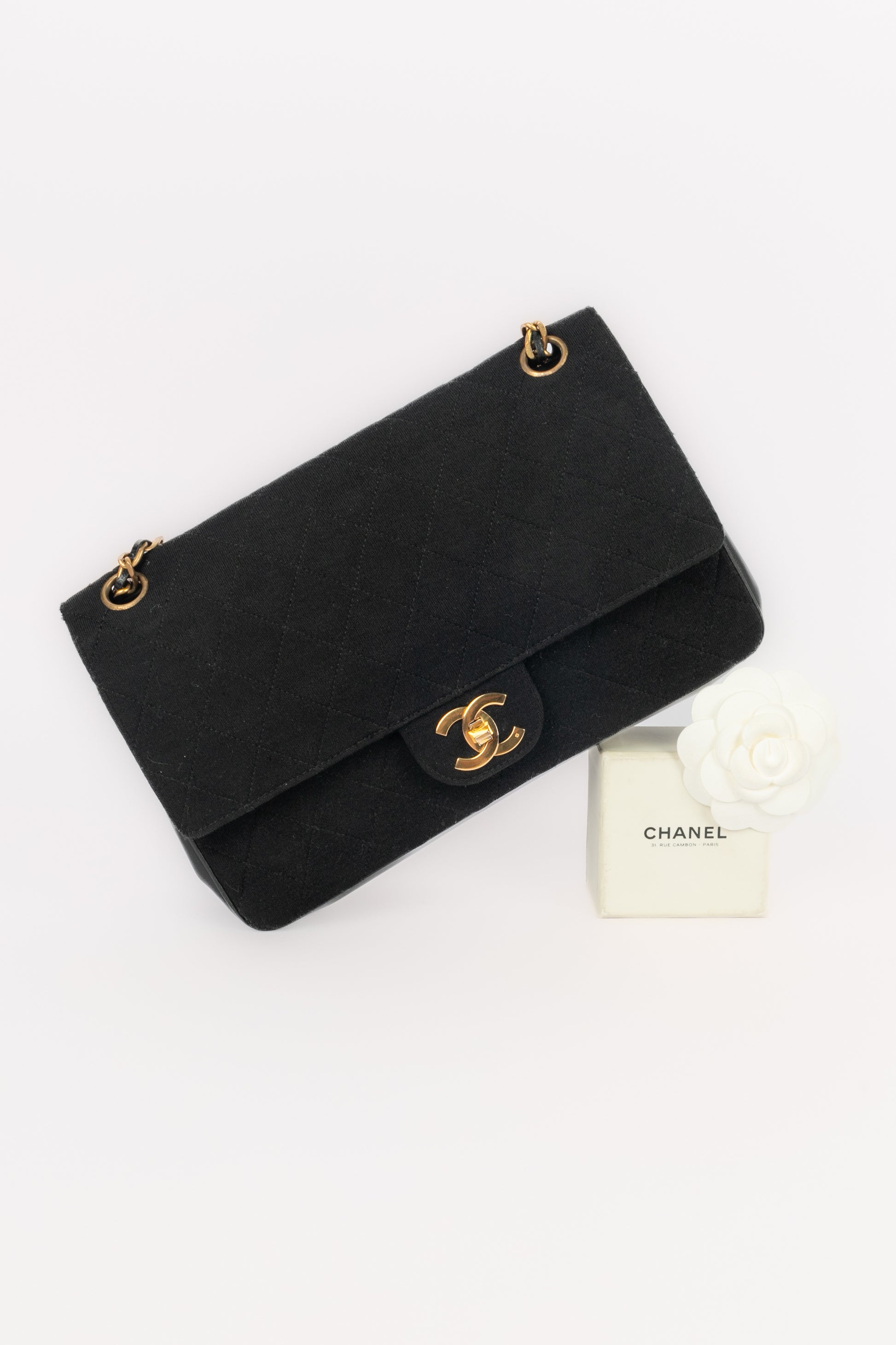 Sac classique en jersey Chanel 1970's