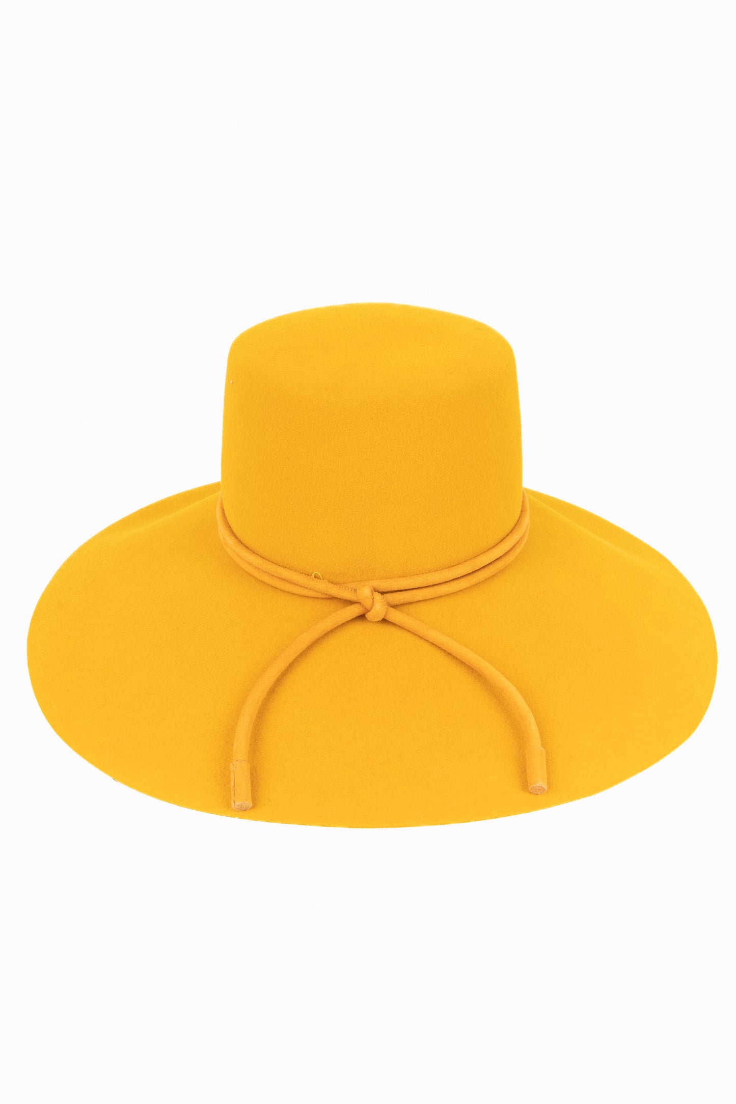 Chapeau en feutre jaune Hermès 