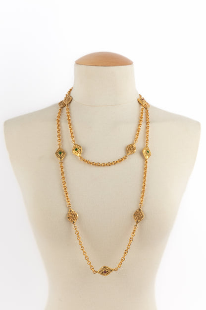 Collier doré Chanel 1985's