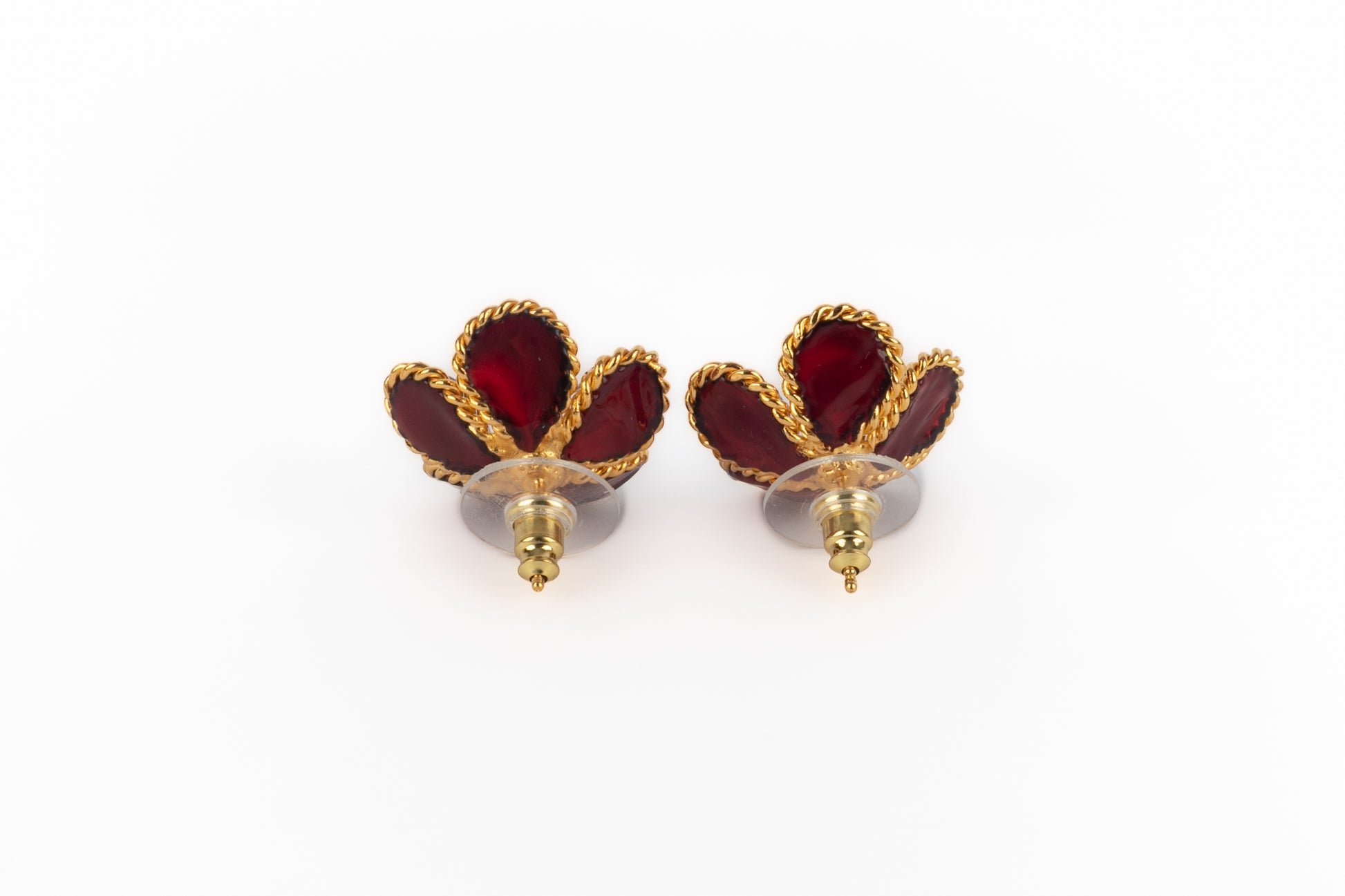 Boucles d'oreilles rouges Augustine