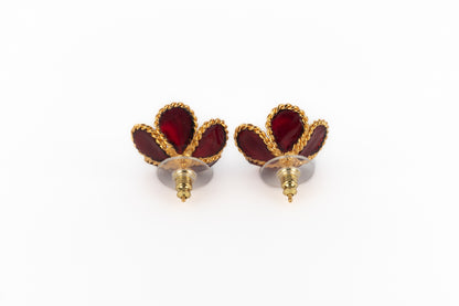 Boucles d'oreilles rouges Augustine