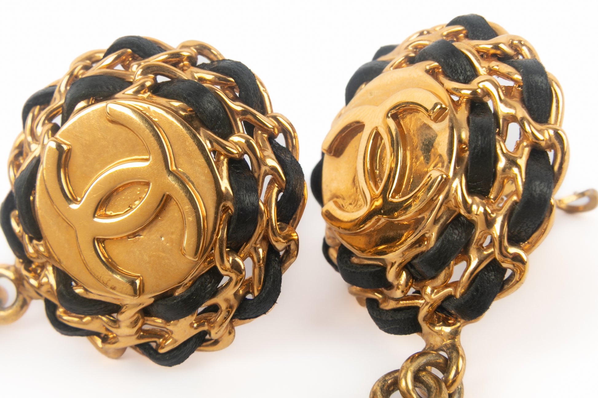 Boucles d'oreilles créoles Chanel 1993