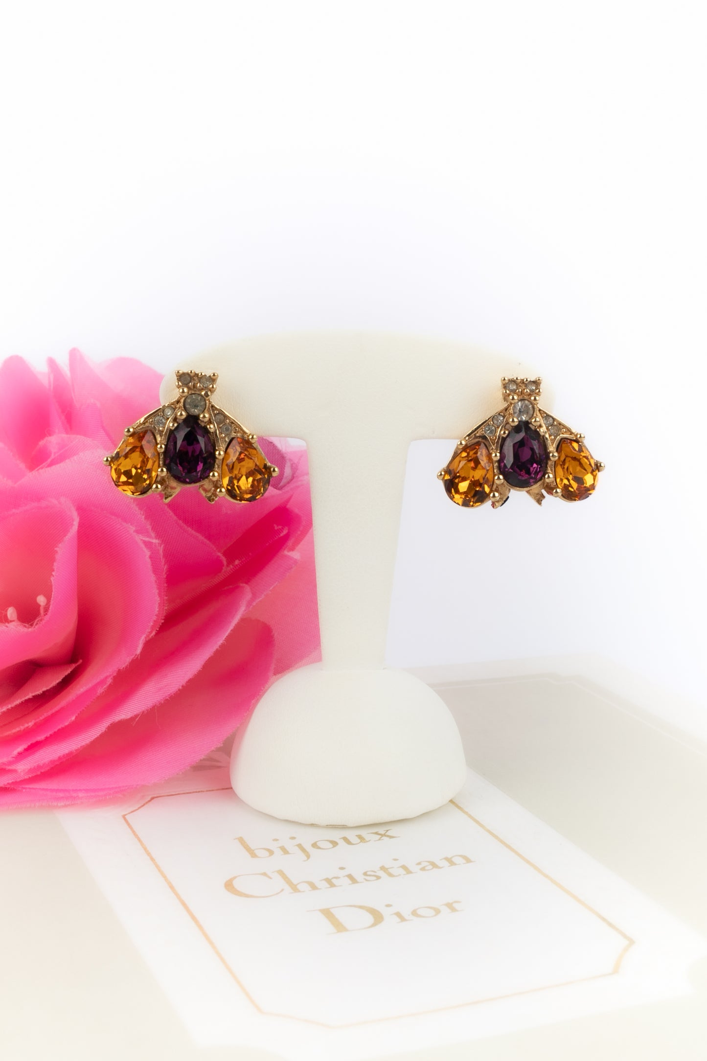 Boucles d'oreilles abeilles Dior 