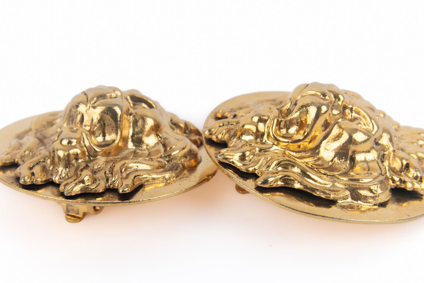 Boucles d'oreilles "tête de lion" Chanel Haute Couture