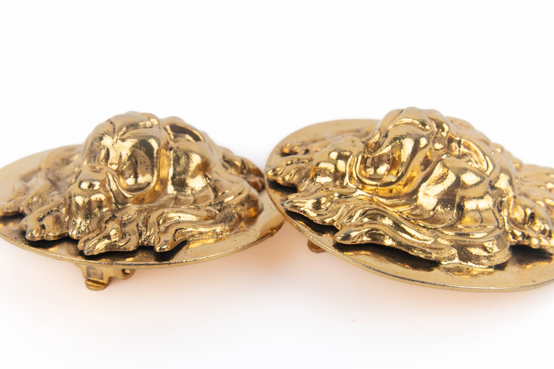 Boucles d'oreilles "tête de lion" Chanel Haute Couture