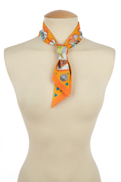 Twilly en soie Hermès