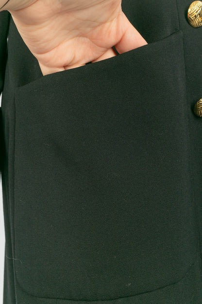 Veste noire Chanel 1990's
