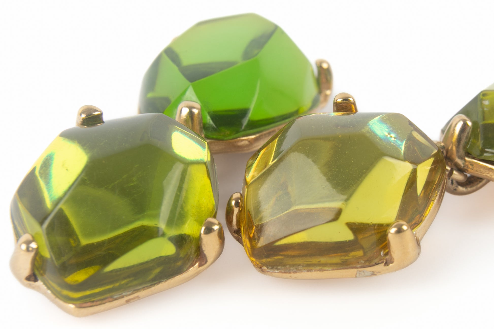 Boucles d'oreilles vertes Yves Saint Laurent