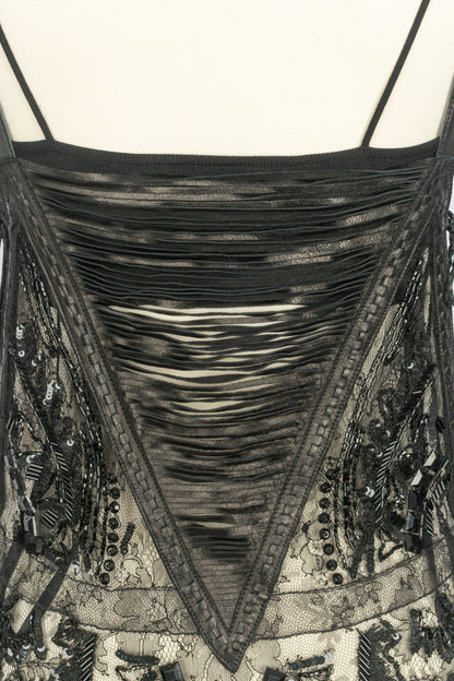 Robe noire Roberto Cavalli Printemps 2012