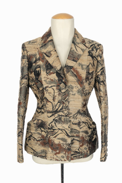 Veste "art pariétal" Christian Dior Resort 2018