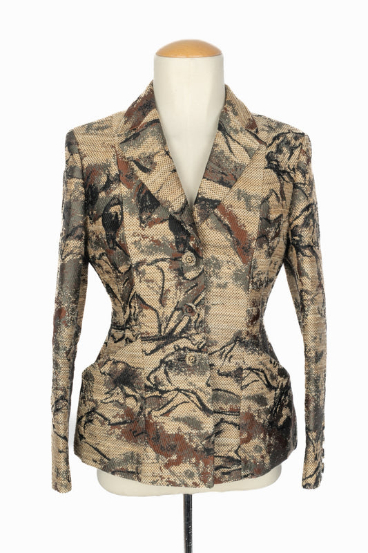 Veste "art pariétal" Christian Dior Resort 2018