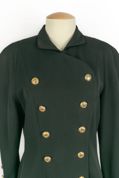 Veste noire Chanel 1990's