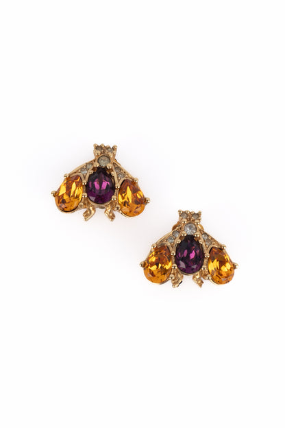 Boucles d'oreilles abeilles Dior 