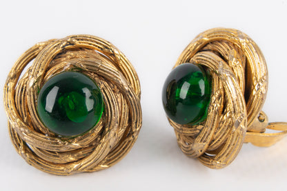 Boucles d'oreilles vertes Chanel