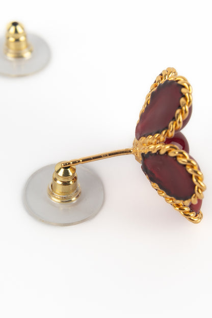 Boucles d'oreilles rouges Augustine