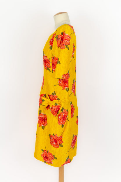 Robe fleurie Nina Ricci Haute Couture 1986