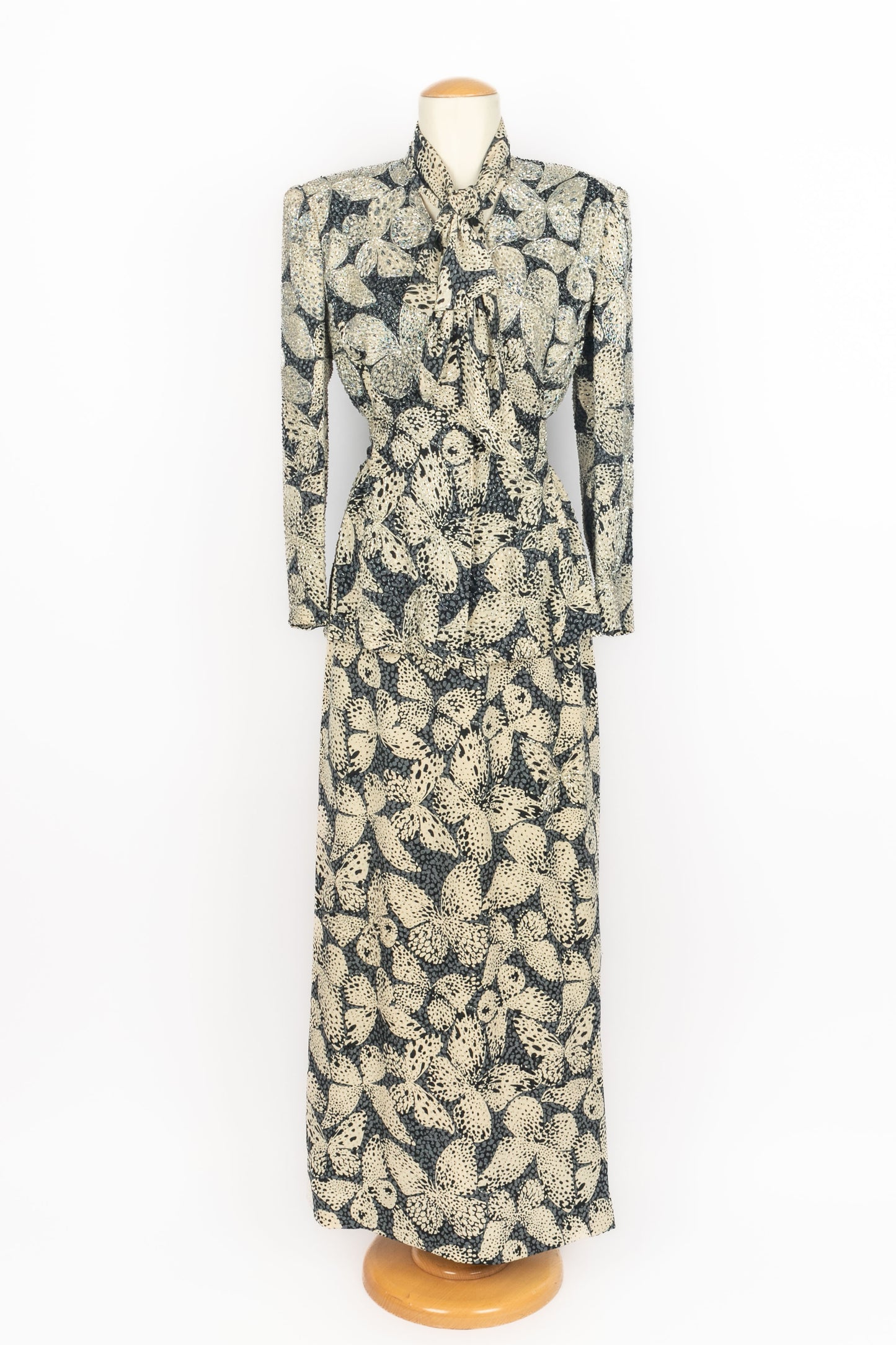 Ensemble en soie Hanae Mori Haute Couture 1985's