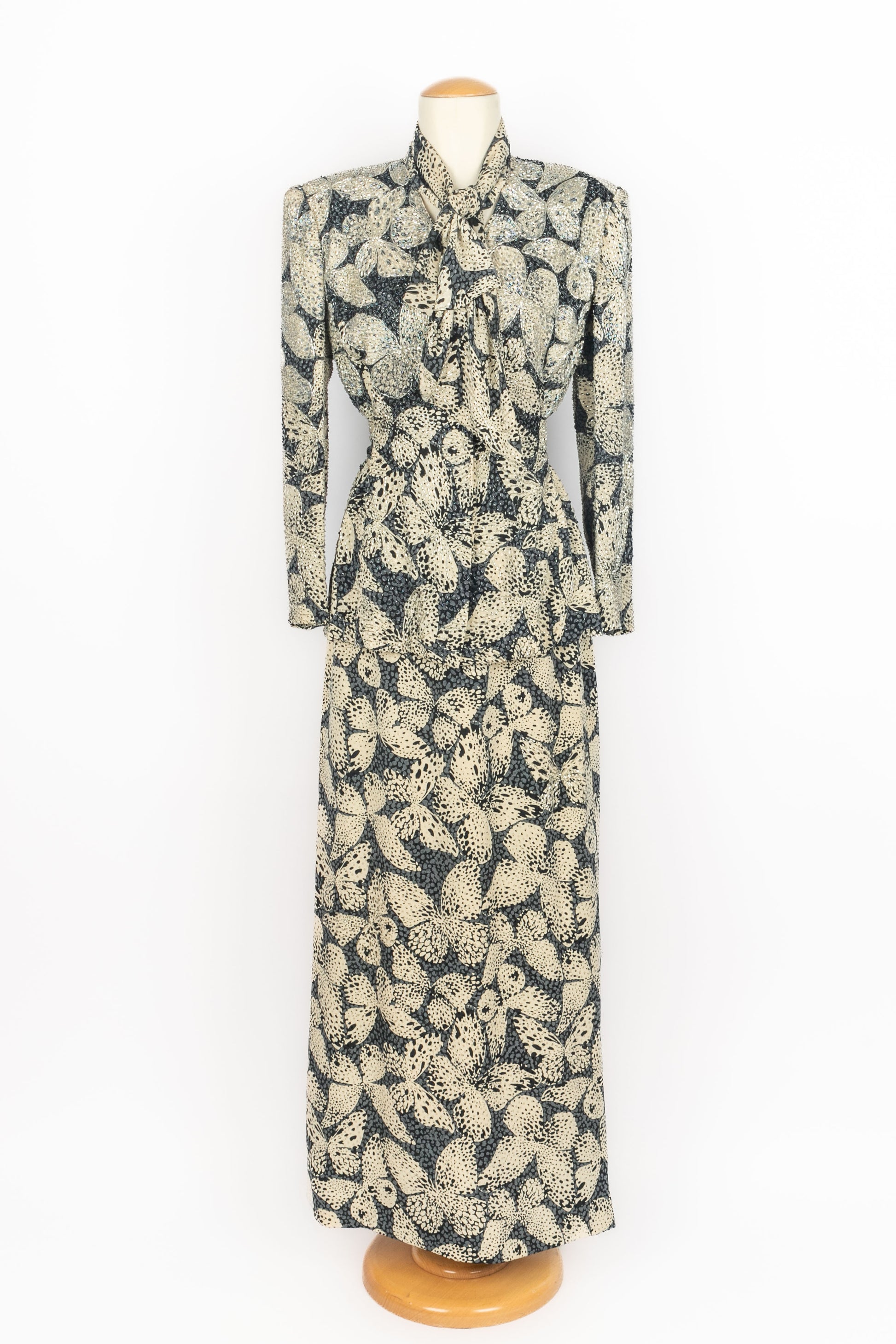 Ensemble en soie Hanae Mori Haute Couture 1985's