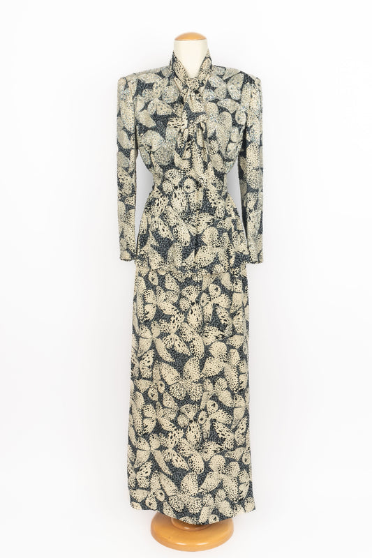 Ensemble en soie Hanae Mori Haute Couture 1985's