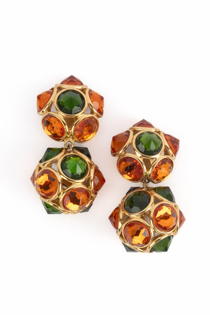 Boucles d'oreilles oranges Yves Saint Laurent