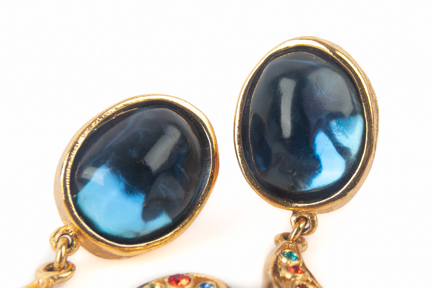 Boucles d'oreilles strass Yves Saint Laurent