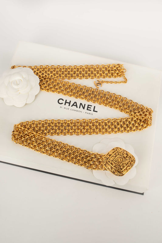 Ceinture dorée Chanel 1980's