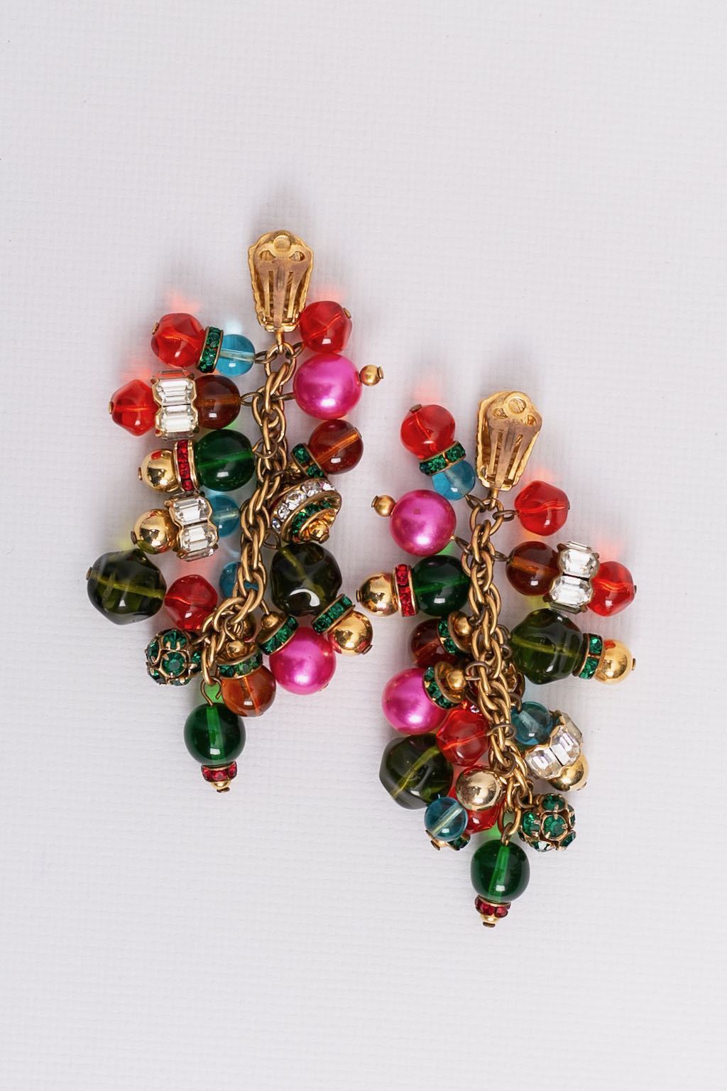 Boucles d'oreilles multicolores Dior