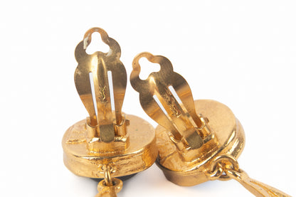 Boucles d'oreilles strass Yves Saint Laurent