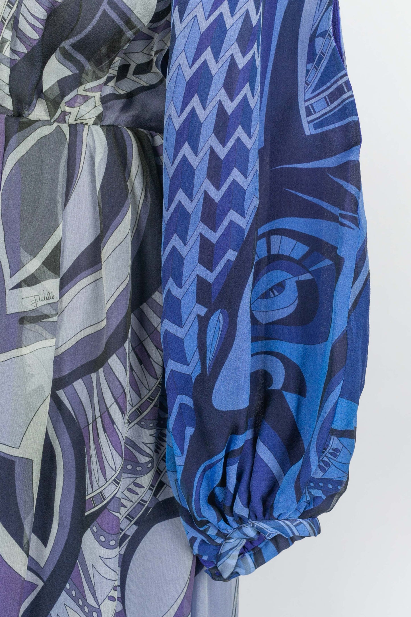 Robe en soie bleue Emilio Pucci