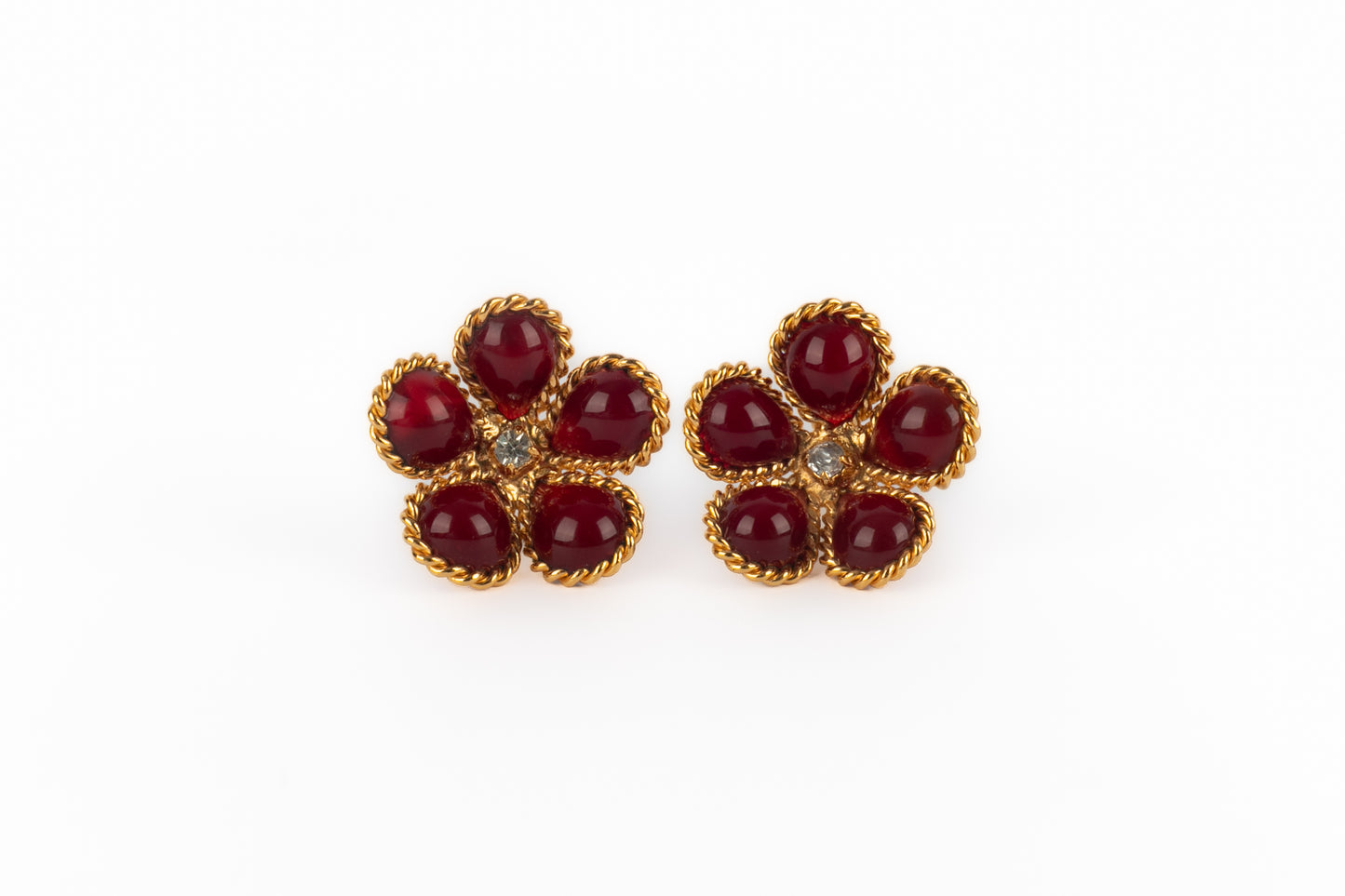 Boucles d'oreilles rouges Augustine