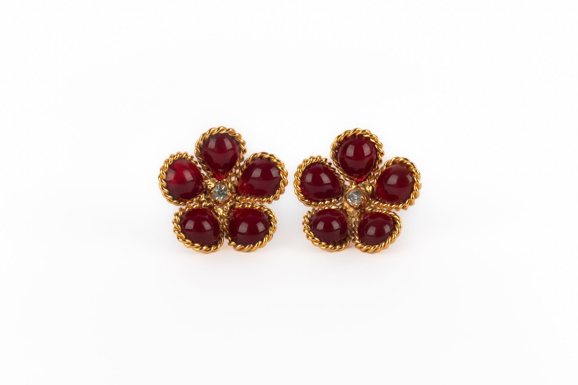 Boucles d'oreilles rouges Augustine