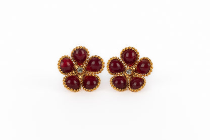 Boucles d'oreilles rouges Augustine