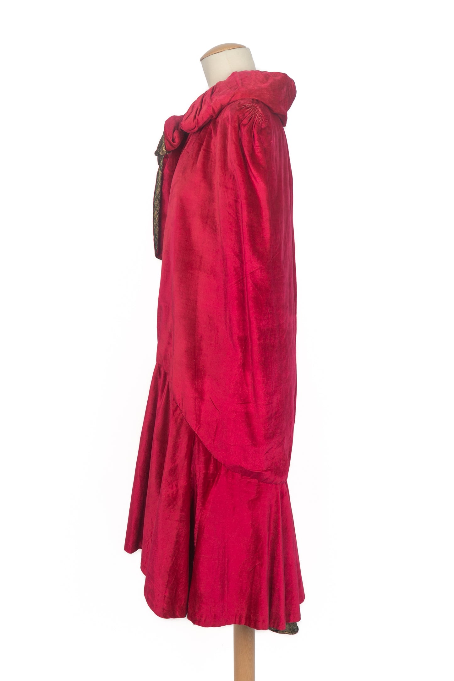 Manteau cape en velours 1920's