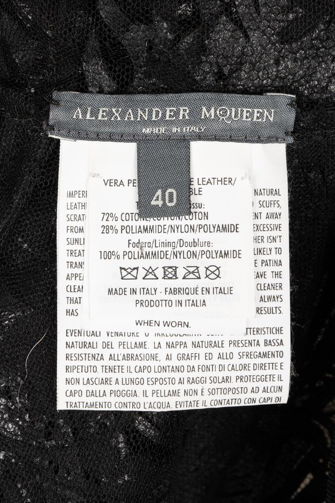 Veste en cuir Alexander McQueen