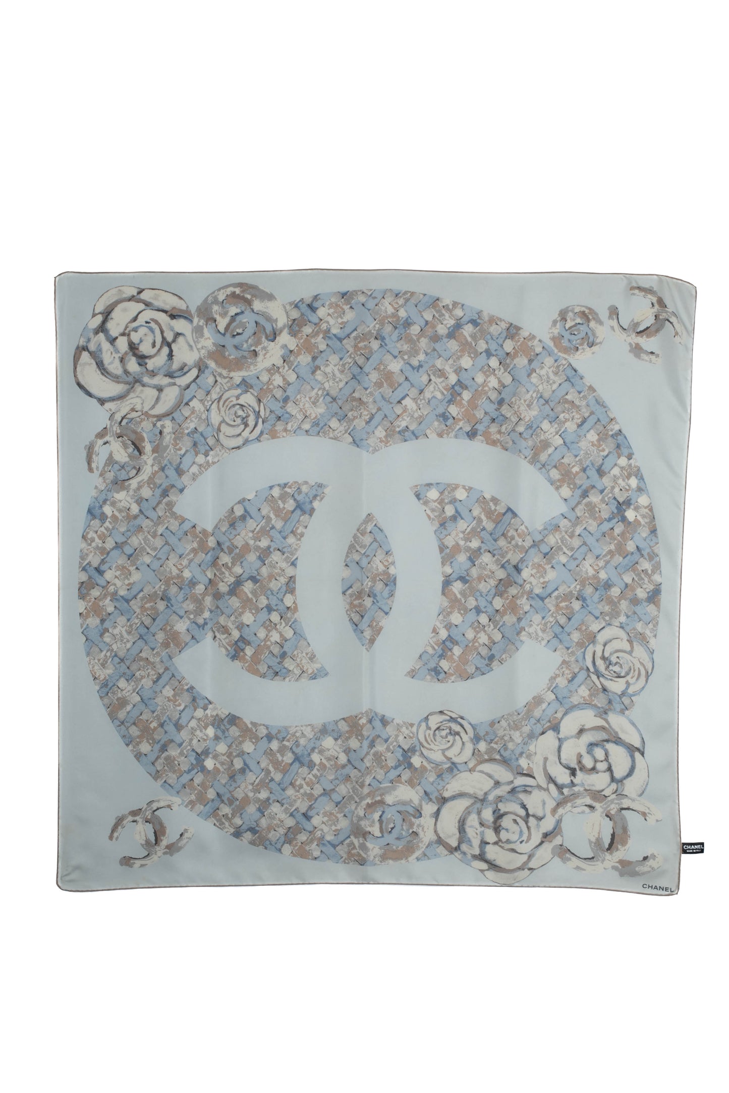 Foulard en soie bleu Chanel 