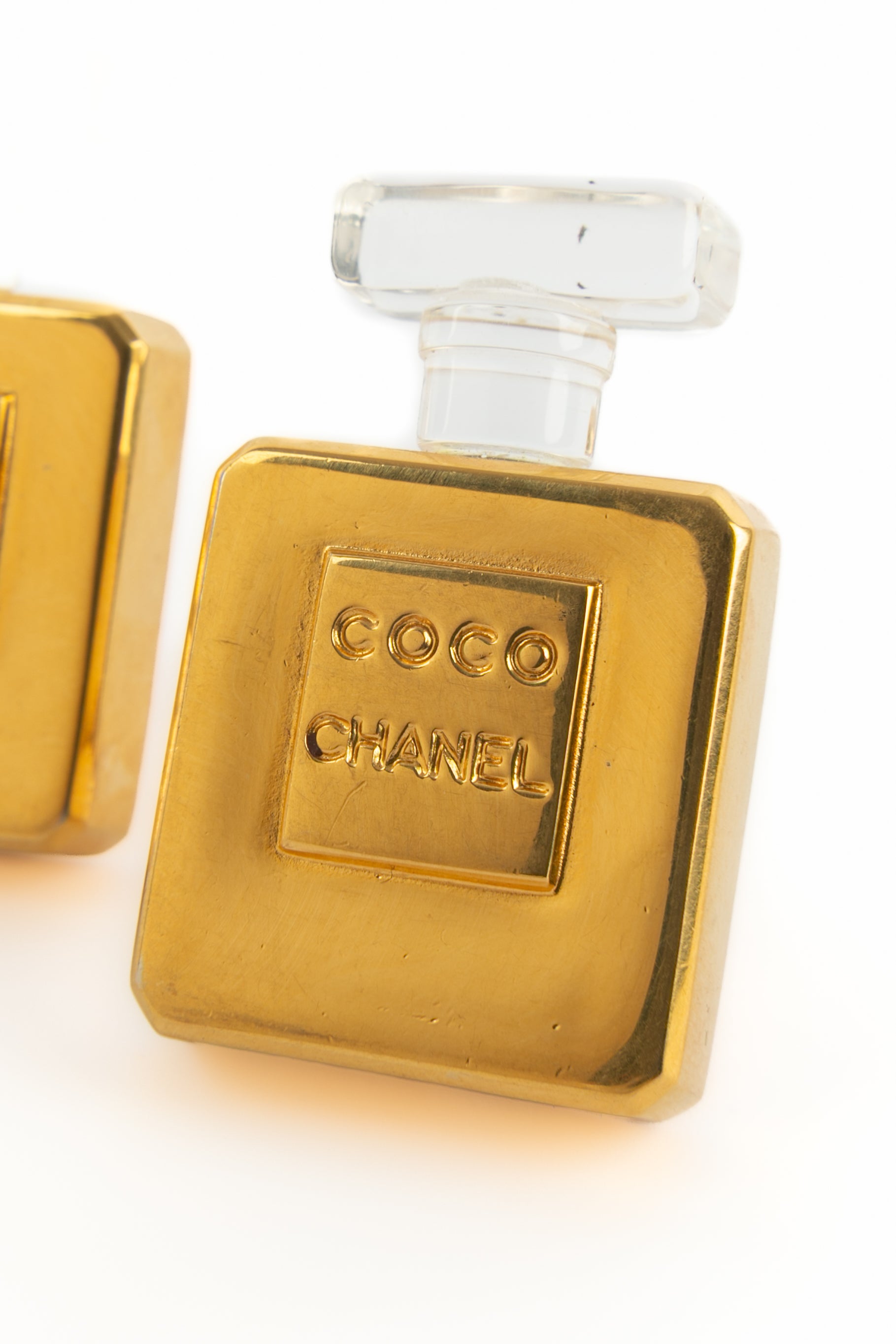 Boucles d'oreilles "flacon de parfum" Chanel
