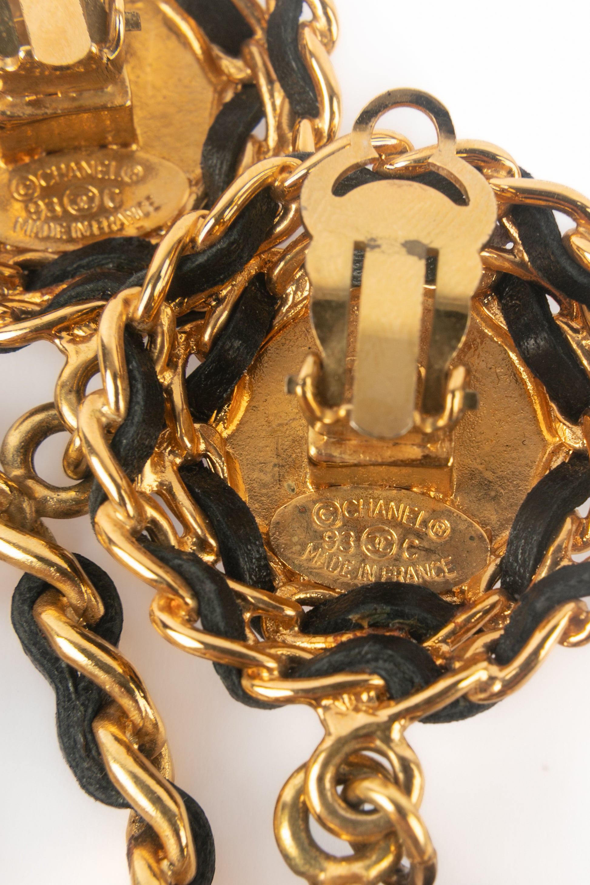 Boucles d'oreilles créoles Chanel 1993