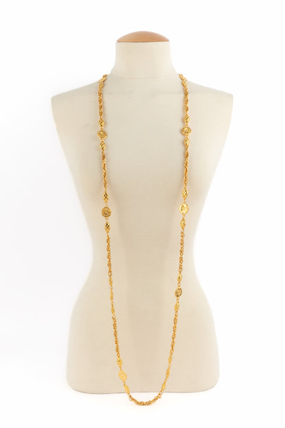 Collier doré Chanel 1985's