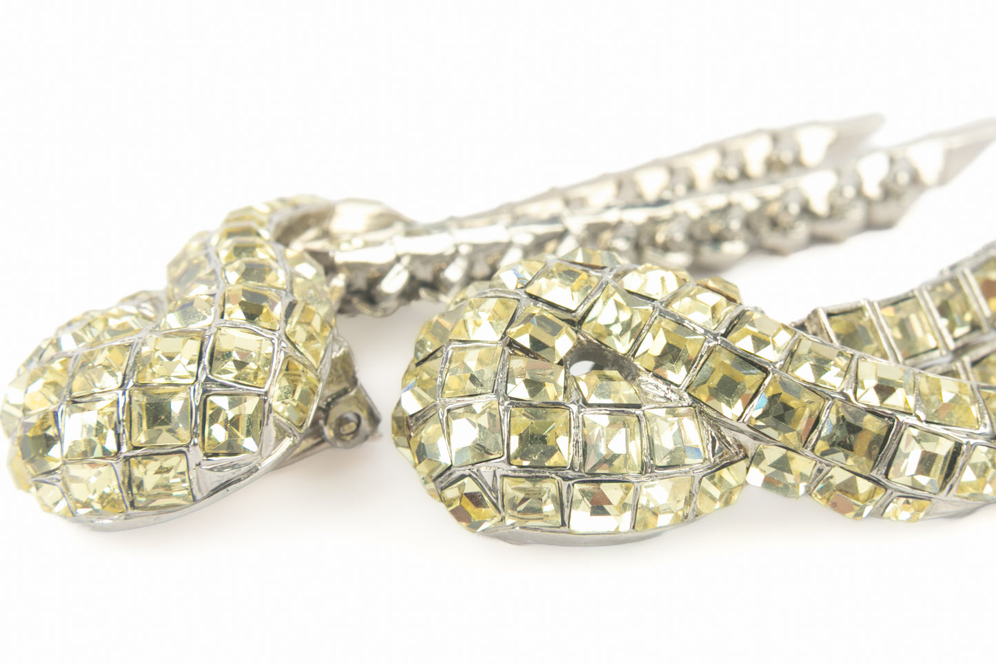 Boucles d'oreilles strass 1950's