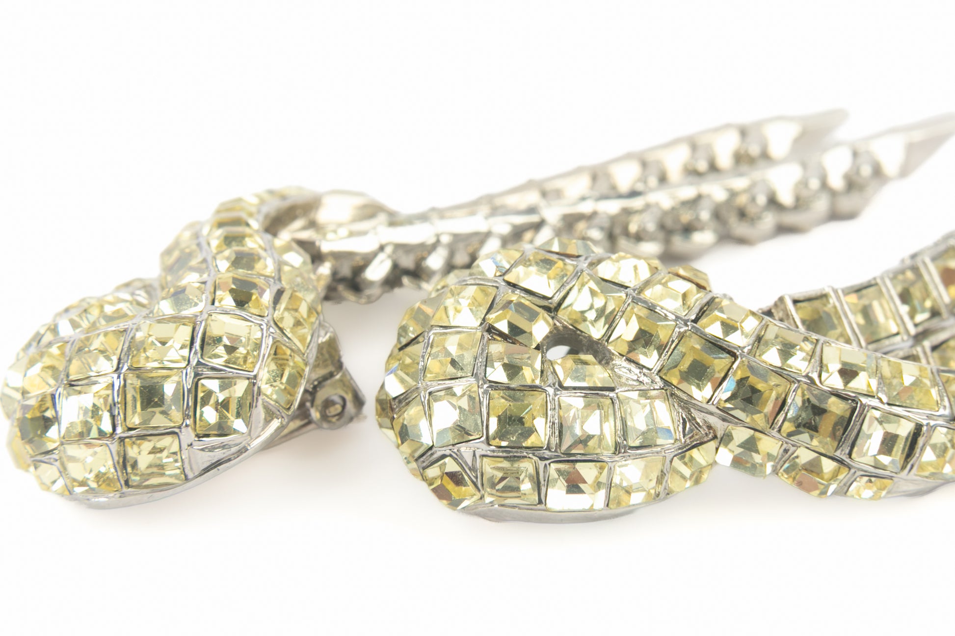 Boucles d'oreilles strass 1950's