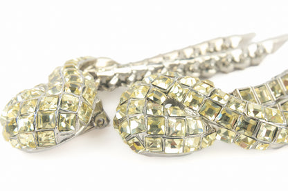 Boucles d'oreilles strass 1950's