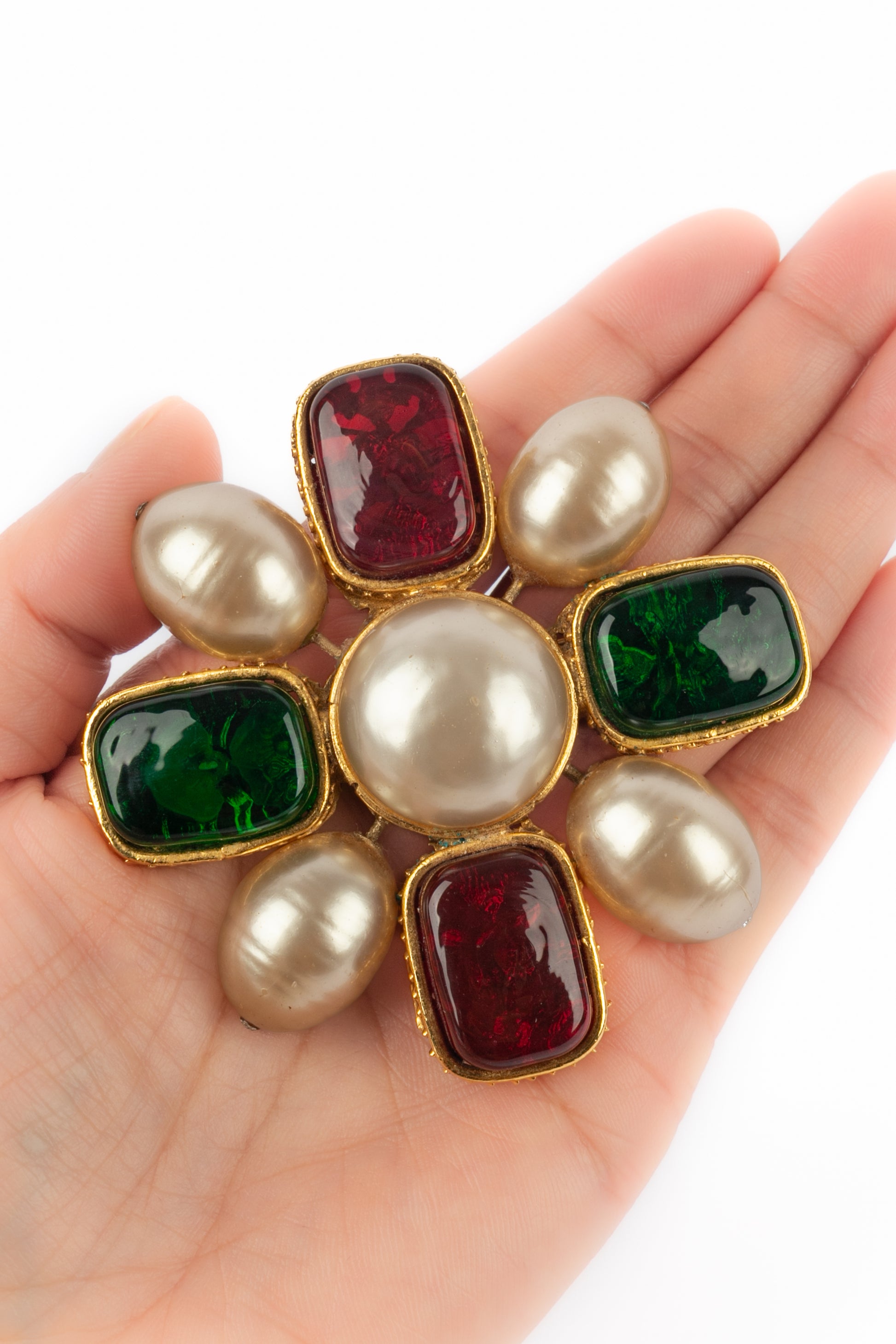 Broche croix Chanel 1990's