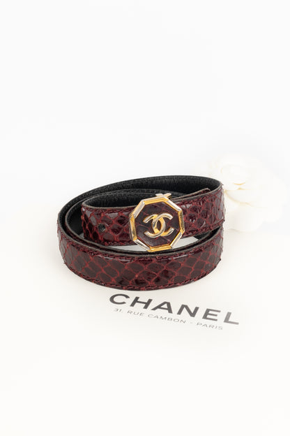 Ceinture en serpent Chanel