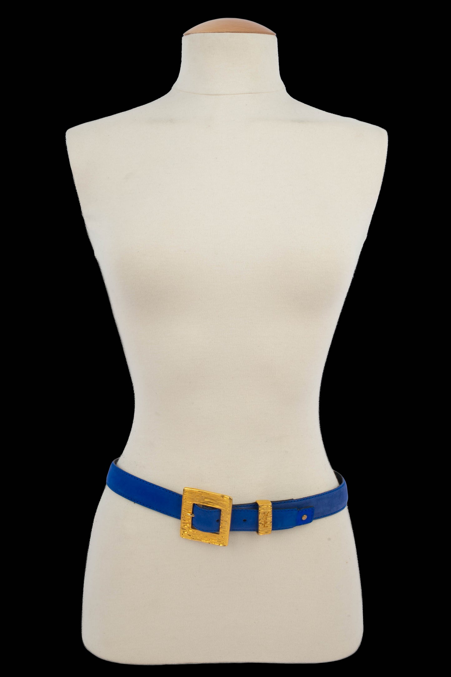 Ceinture en cuir bleu Yves Saint Laurent