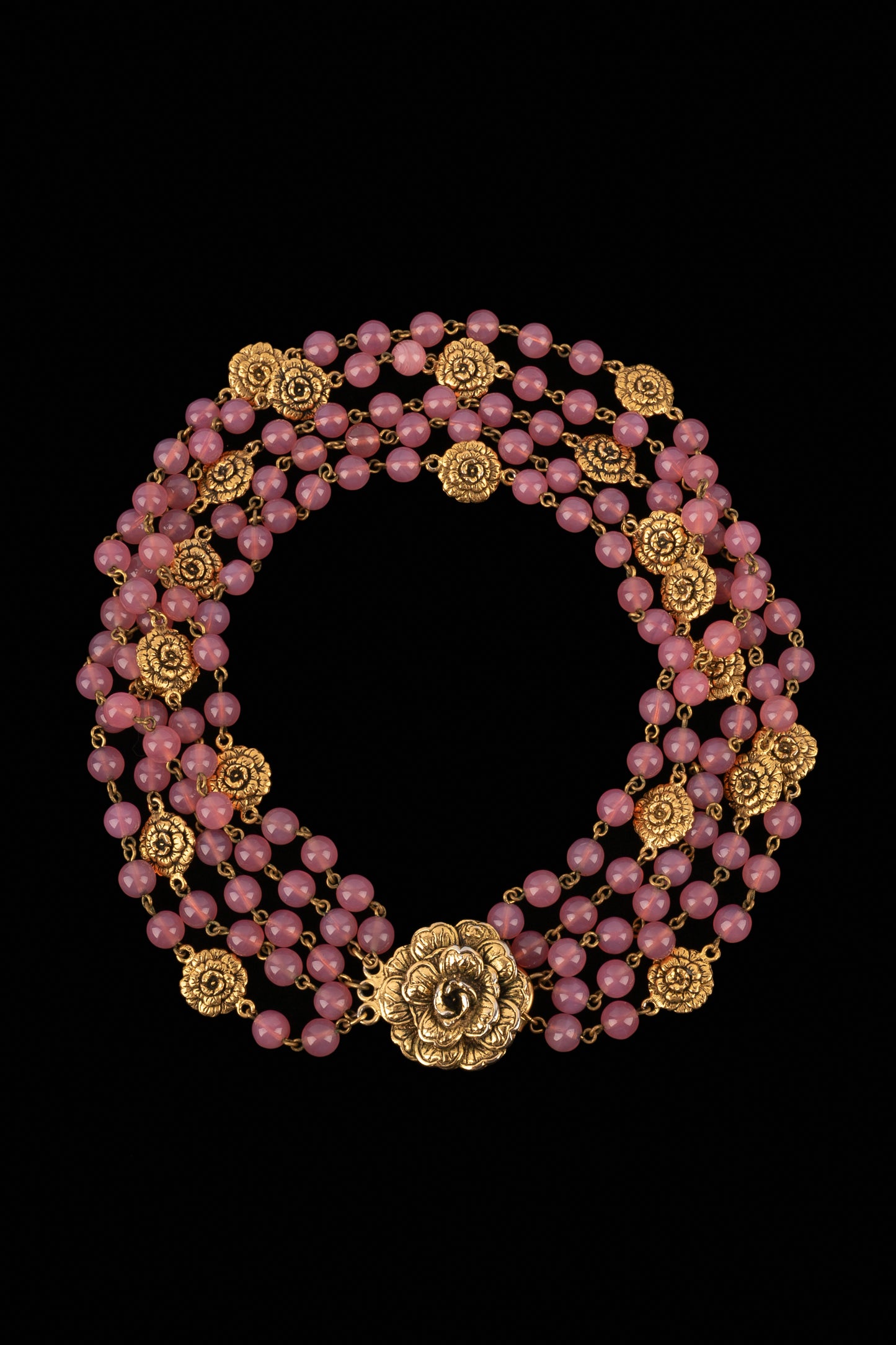 Collier camélia rose Chanel