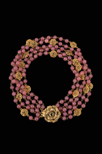 Collier camélia rose Chanel