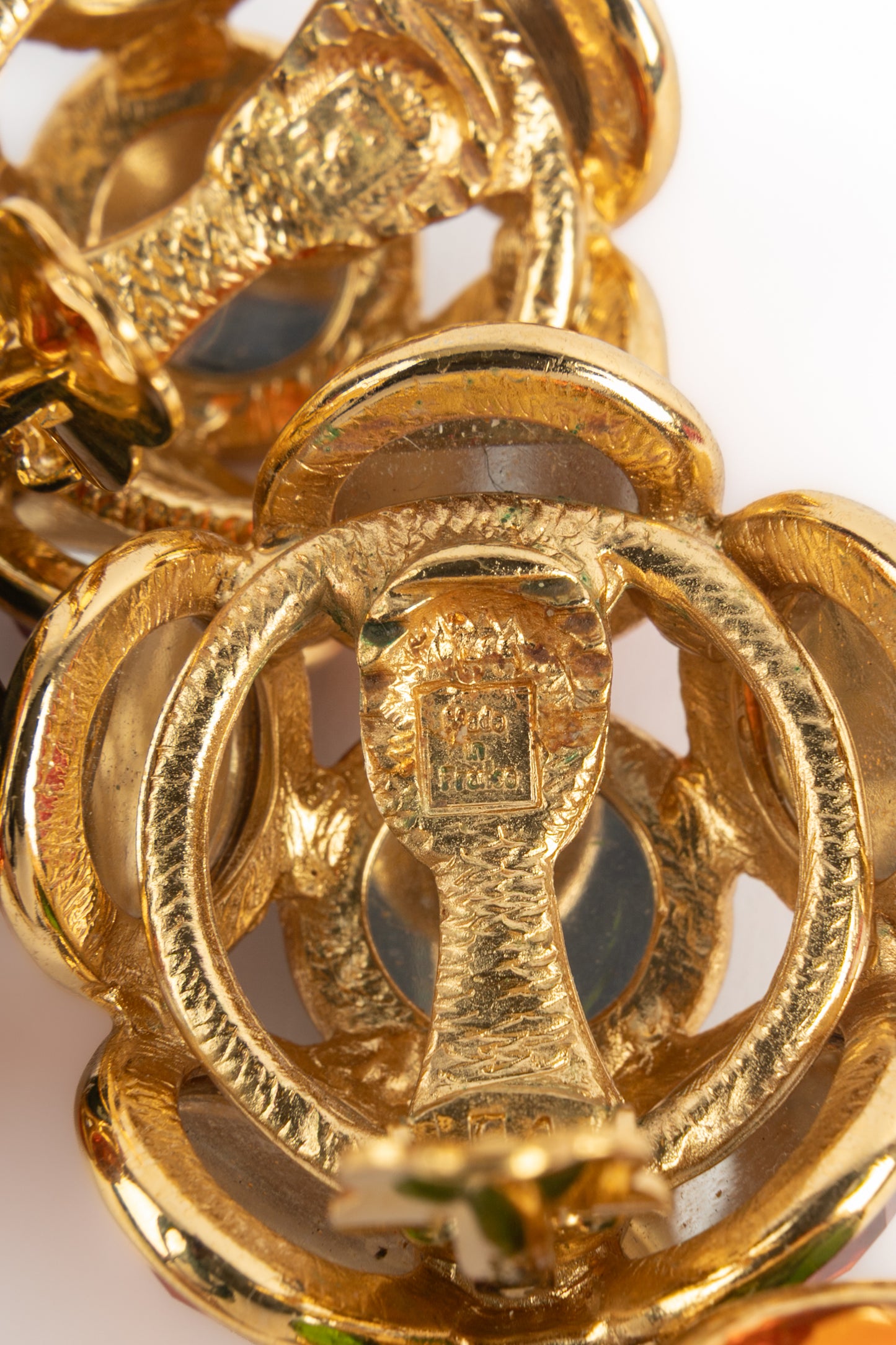 Boucles d'oreilles oranges Yves Saint Laurent