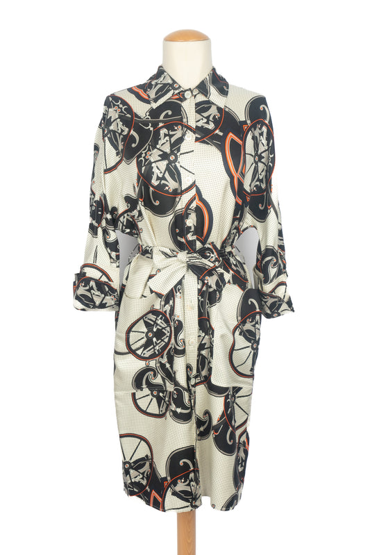 Robe manteau "Carrosse Tricolore" Hermès Resort 2019