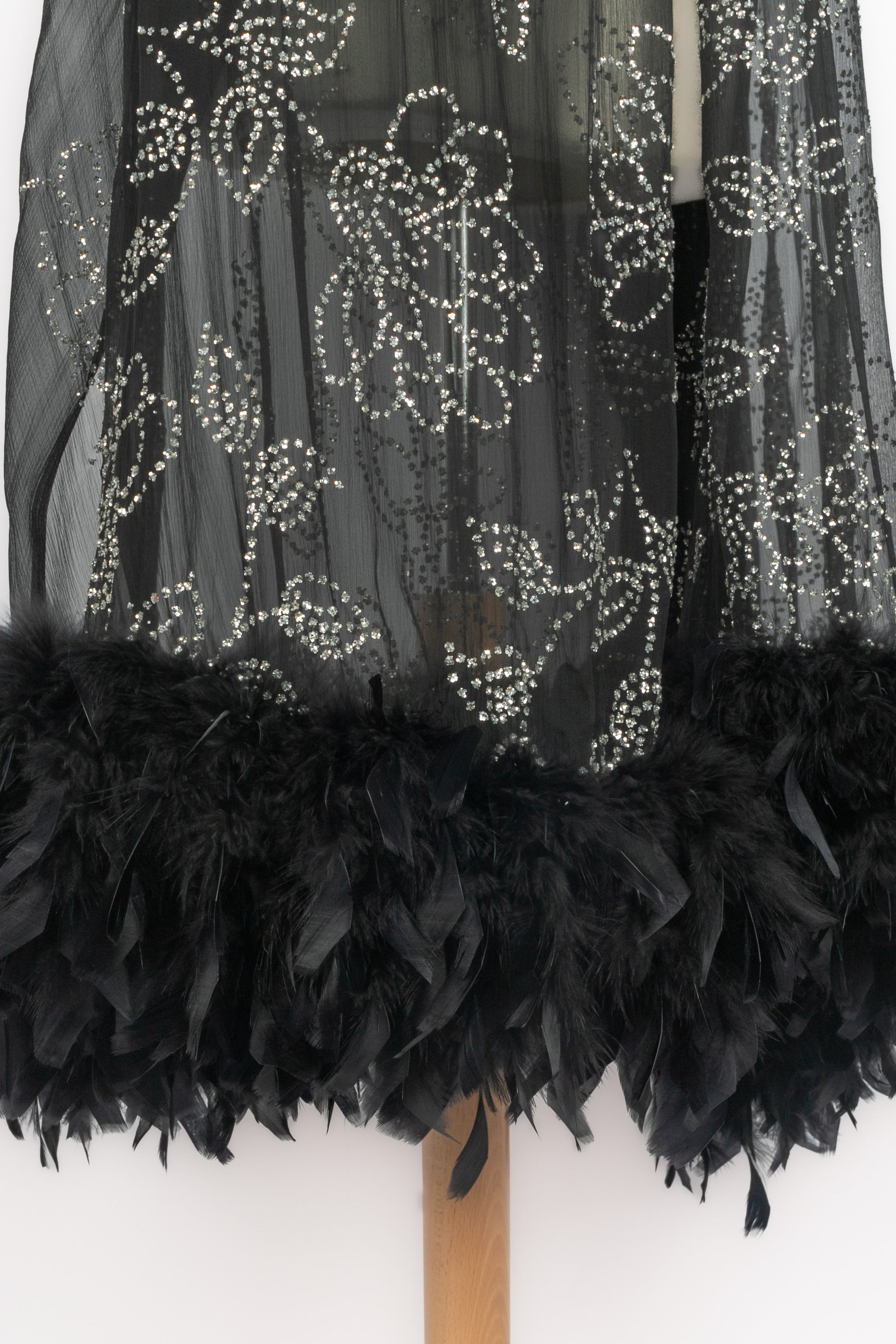 Etole en mousseline noire 1950's