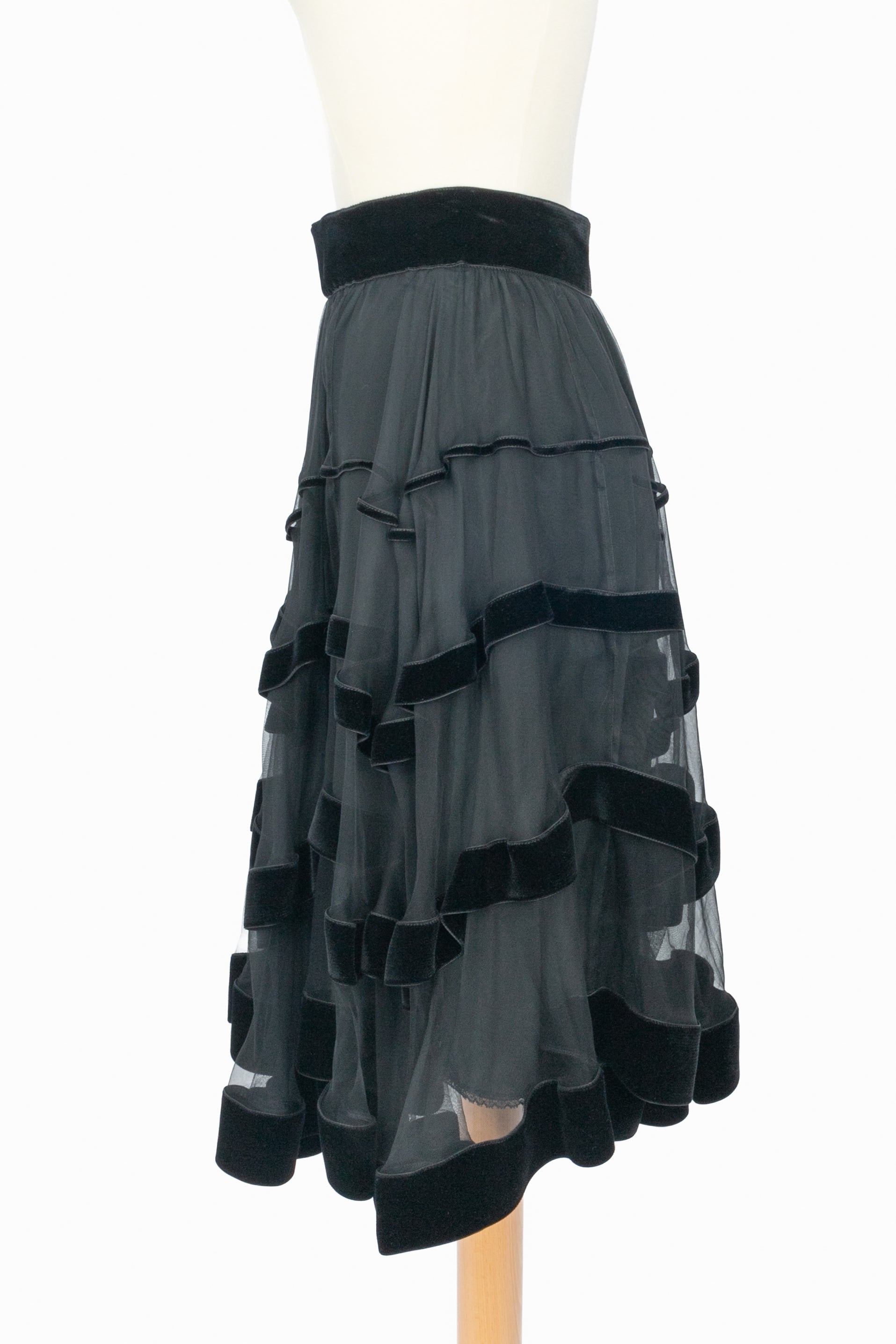 Jupe en velours Gucci